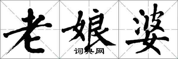 翁闿运老娘婆楷书怎么写