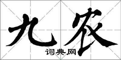 翁闿运九农楷书怎么写