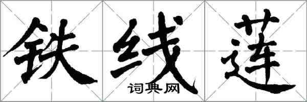 翁闿运铁线莲楷书怎么写