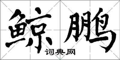 翁闿运鲸鹏楷书怎么写