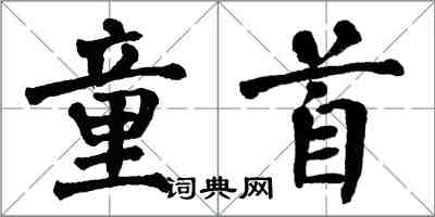 翁闿运童首楷书怎么写