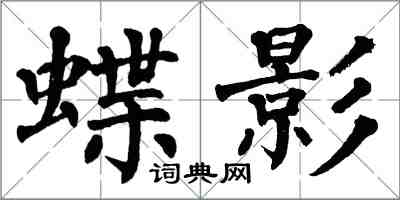 翁闿运蝶影楷书怎么写