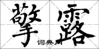 翁闿运擎露楷书怎么写