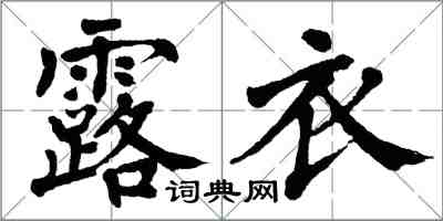 翁闿运露衣楷书怎么写