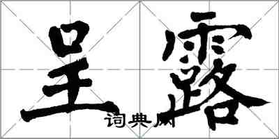 翁闿运呈露楷书怎么写