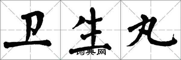 翁闿运卫生丸楷书怎么写