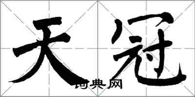 翁闿运天冠楷书怎么写