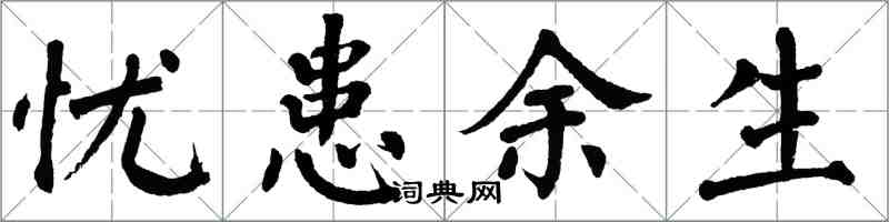 翁闿运忧患余生楷书怎么写