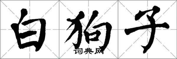 翁闿运白狗子楷书怎么写