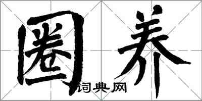 翁闿运圈养楷书怎么写