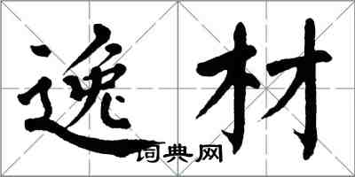 翁闿运逸材楷书怎么写