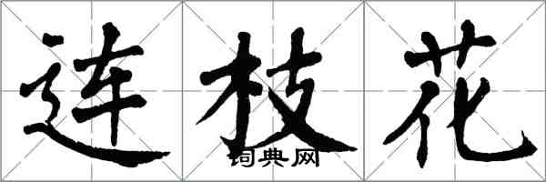 翁闿运连枝花楷书怎么写