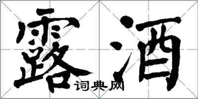 翁闿运露酒楷书怎么写