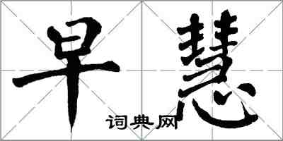 翁闿运早慧楷书怎么写