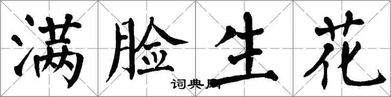 翁闿运满脸生花楷书怎么写