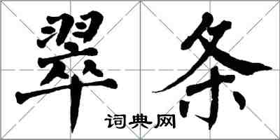 翁闿运翠条楷书怎么写