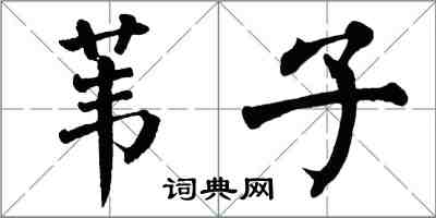 翁闿运苇子楷书怎么写