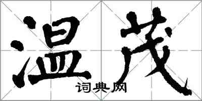 翁闿运温茂楷书怎么写