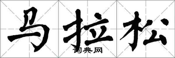 翁闿运马拉松楷书怎么写