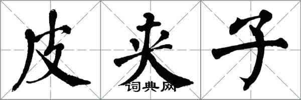 翁闿运皮夹子楷书怎么写