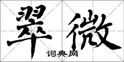 翁闿运翠微楷书怎么写