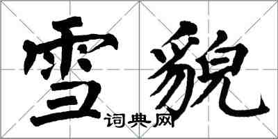 翁闿运雪貌楷书怎么写
