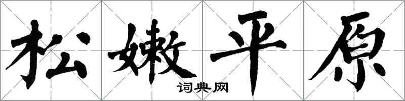 翁闿运松嫩平原楷书怎么写