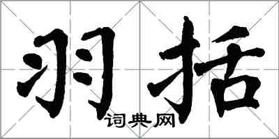 翁闿运羽括楷书怎么写