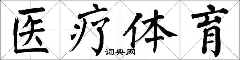 翁闿运医疗体育楷书怎么写