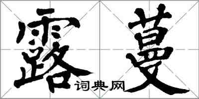 翁闿运露蔓楷书怎么写