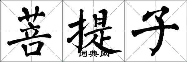 翁闿运菩提子楷书怎么写