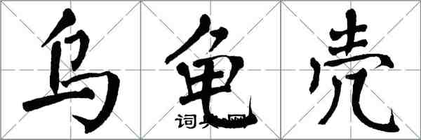 翁闿运乌龟壳楷书怎么写