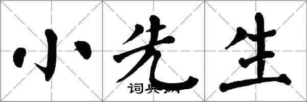 翁闿运小先生楷书怎么写