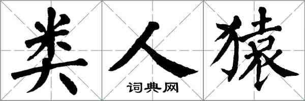 翁闿运类人猿楷书怎么写