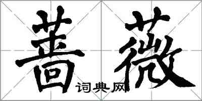 翁闿运蔷薇楷书怎么写