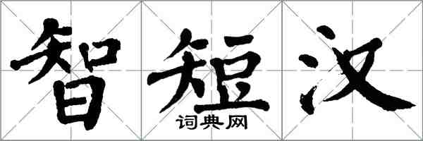 翁闿运智短汉楷书怎么写