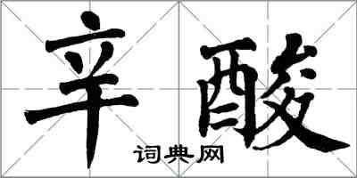 翁闿运辛酸楷书怎么写