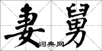 翁闿运妻舅楷书怎么写