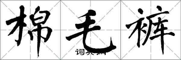 翁闿运棉毛裤楷书怎么写