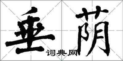 翁闿运垂荫楷书怎么写