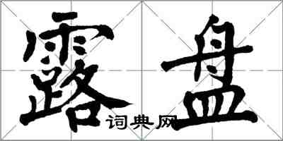 翁闿运露盘楷书怎么写