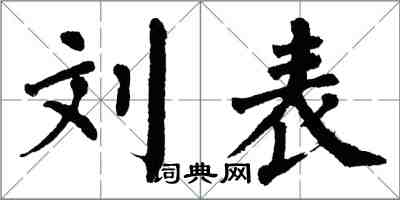 翁闿运刘表楷书怎么写