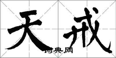 翁闿运天戒楷书怎么写