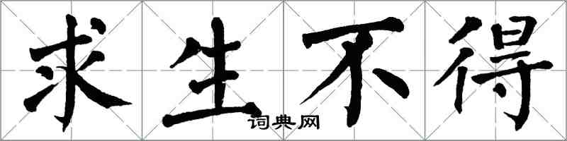 翁闿运求生不得楷书怎么写