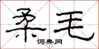 柯春海柔毛隶书怎么写