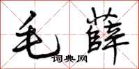 毛薛怎么写好看，毛薛书法图片