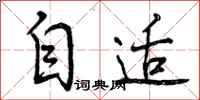 自适怎么写好看，自适书法图片
