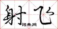 射飞怎么写好看，射飞书法图片