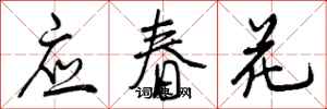 应春花怎么写好看，应春花书法图片