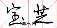宝芝怎么写好看,宝芝书法图片